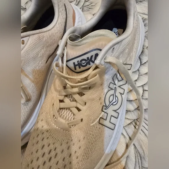 HOKA Womens  Cream Running Shoes - Picture 3 of 6